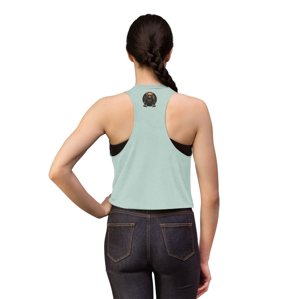 Cute Teddy Bear Graphic Crop Top — "Pas På Snipé" Women's Tank