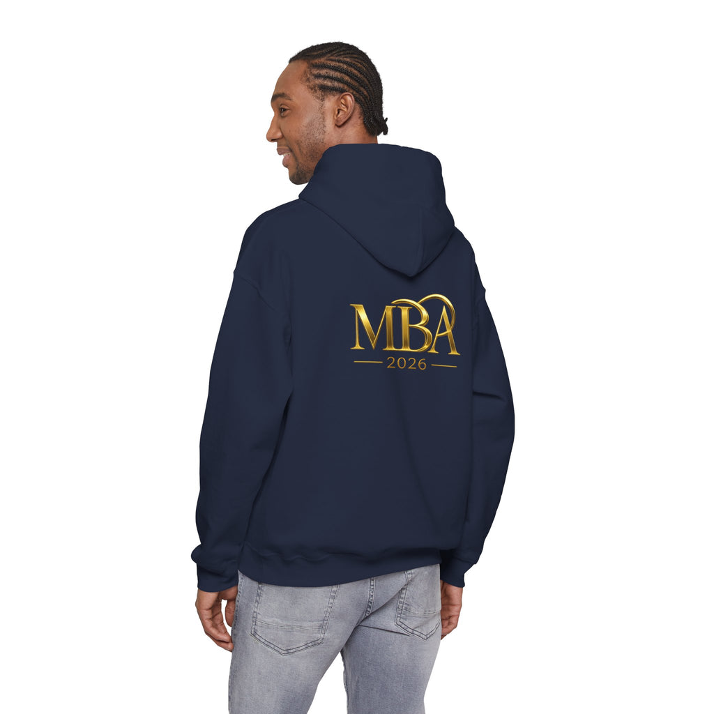 MBA 2026 Gold Logo Hoodie — Graduation/Alumni Commemorative Sweatshirt