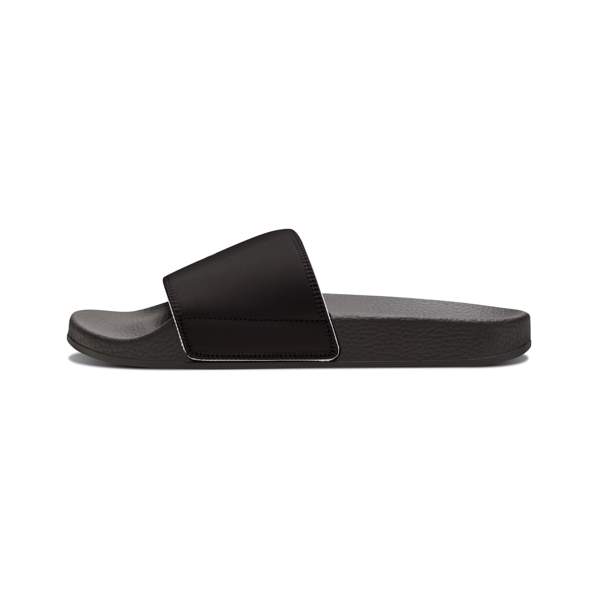 Men's Removable-Strap Slides — Black Bear Paw Graphic Pool & Casual Sandals