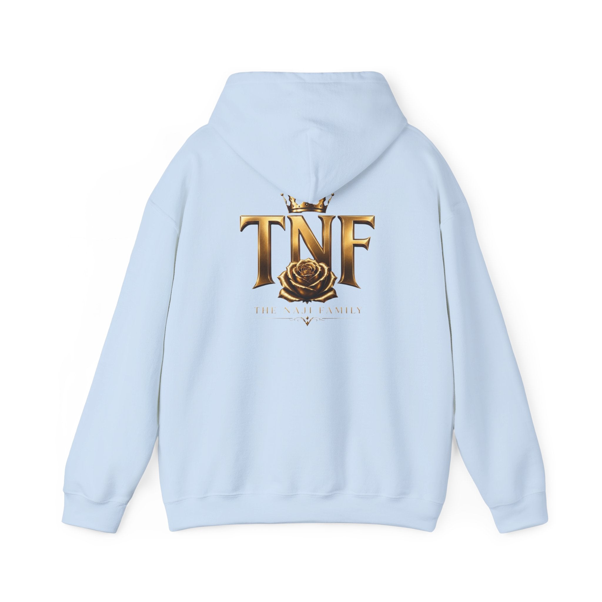 TNF Gold Rose Hoodie — Elegant Crown Logo Pullover