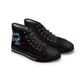 Women's High Top Sneakers — Retro Black Canvas with 'Team Pink Inc.' Script