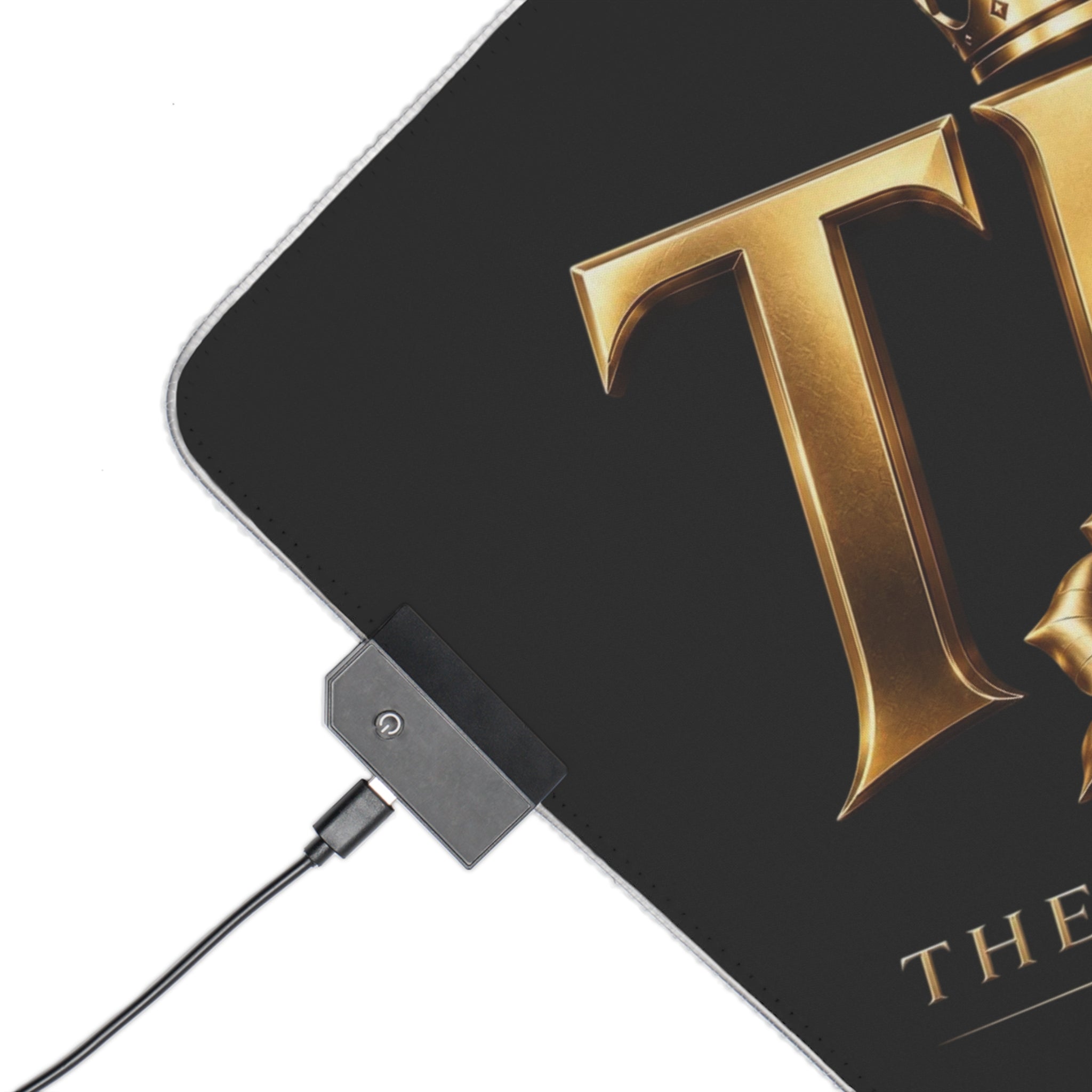 LED Gaming Mouse Pad — TNF The Naji Family Gold Crest RGB Desk Mat