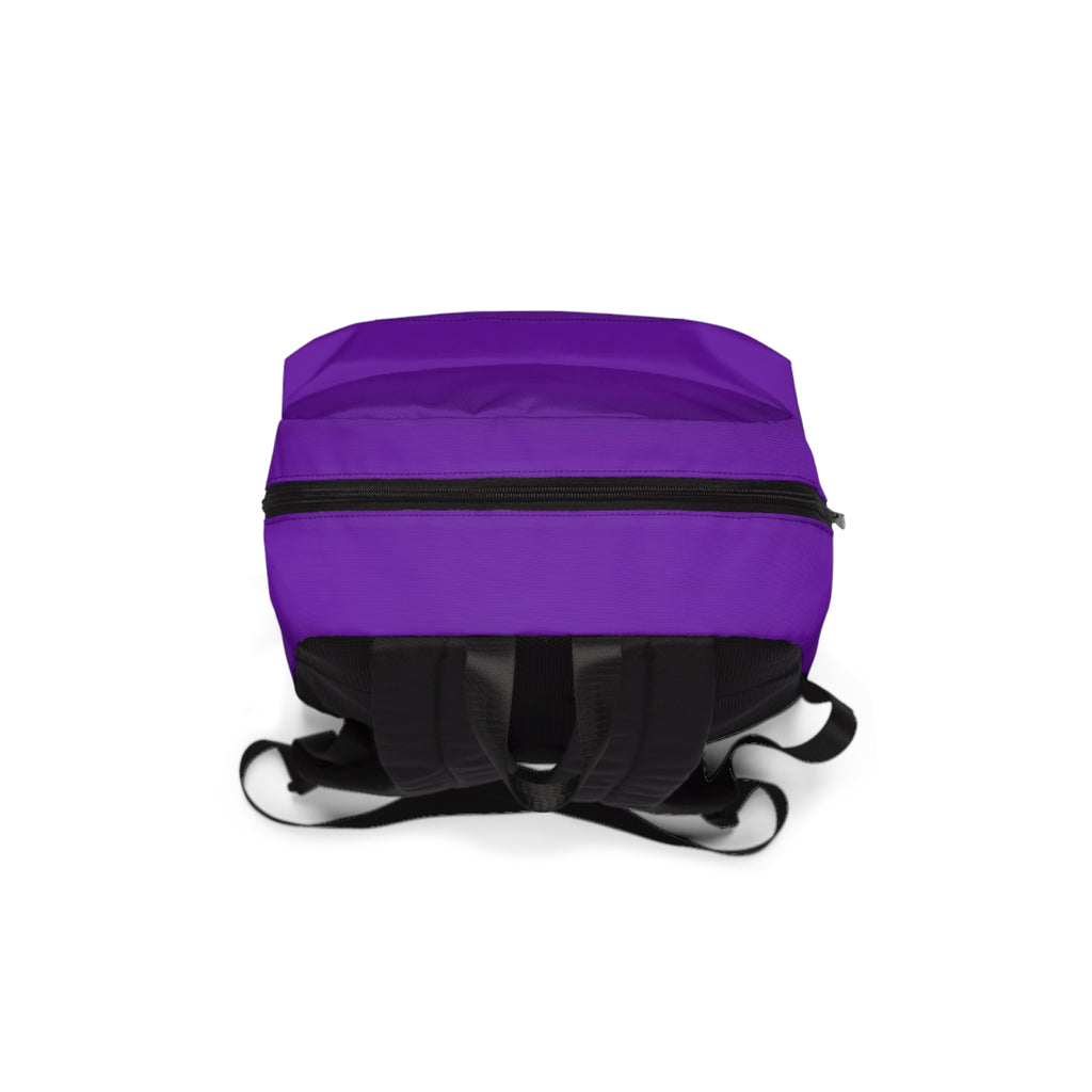 Next Level Backpack — Purple Logo Daypack for Creators