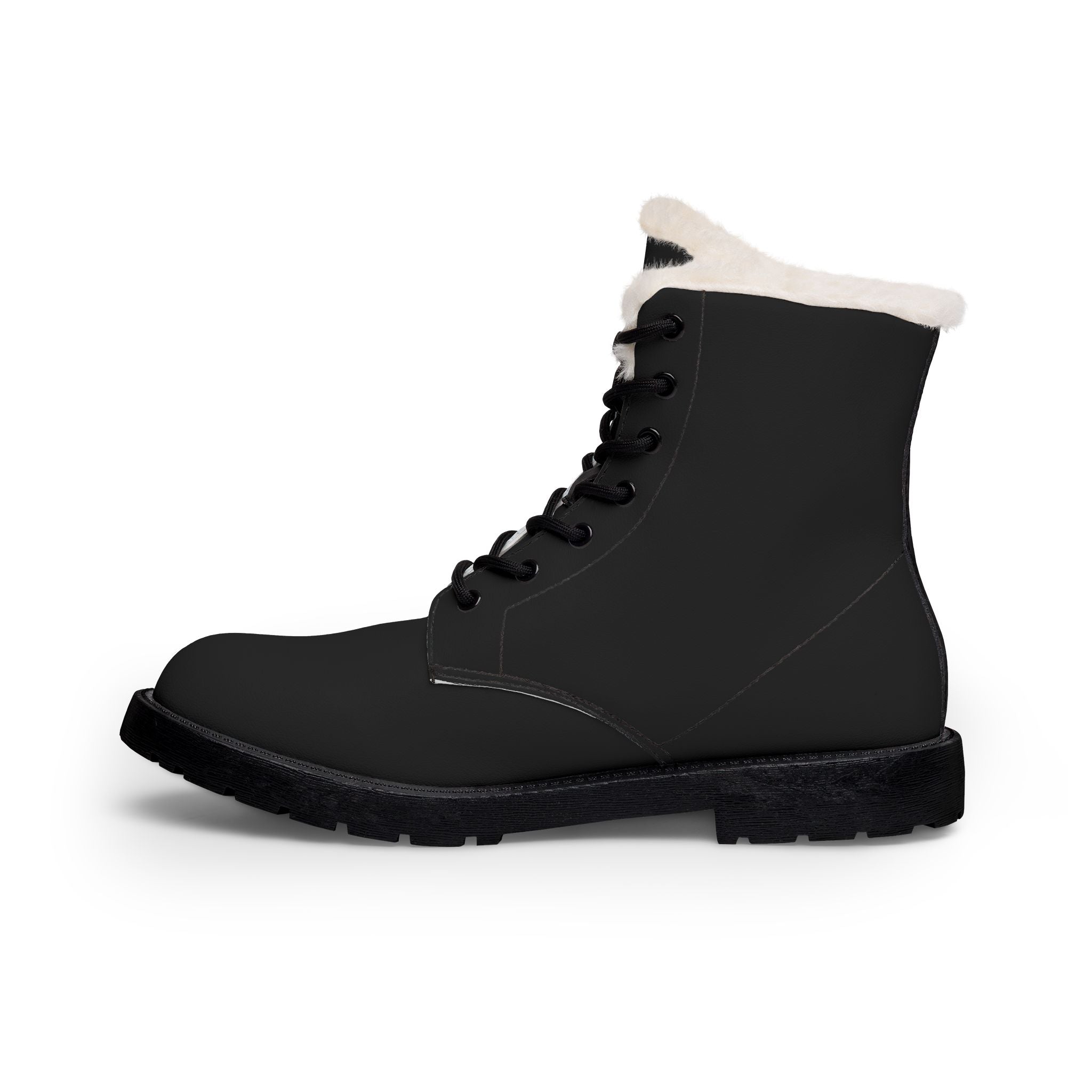 Fur-Lined Leather Boots — 'TNF' Gold Crest Women's Winter Boots