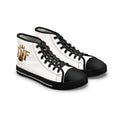 High Top Sneakers — "Divine" Gold Script Rose Graphic
