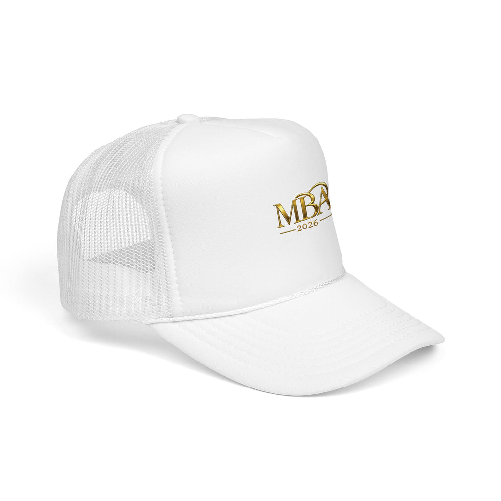 MBA 2026 Trucker Hat - Gold Embroidered Foam Mesh Cap