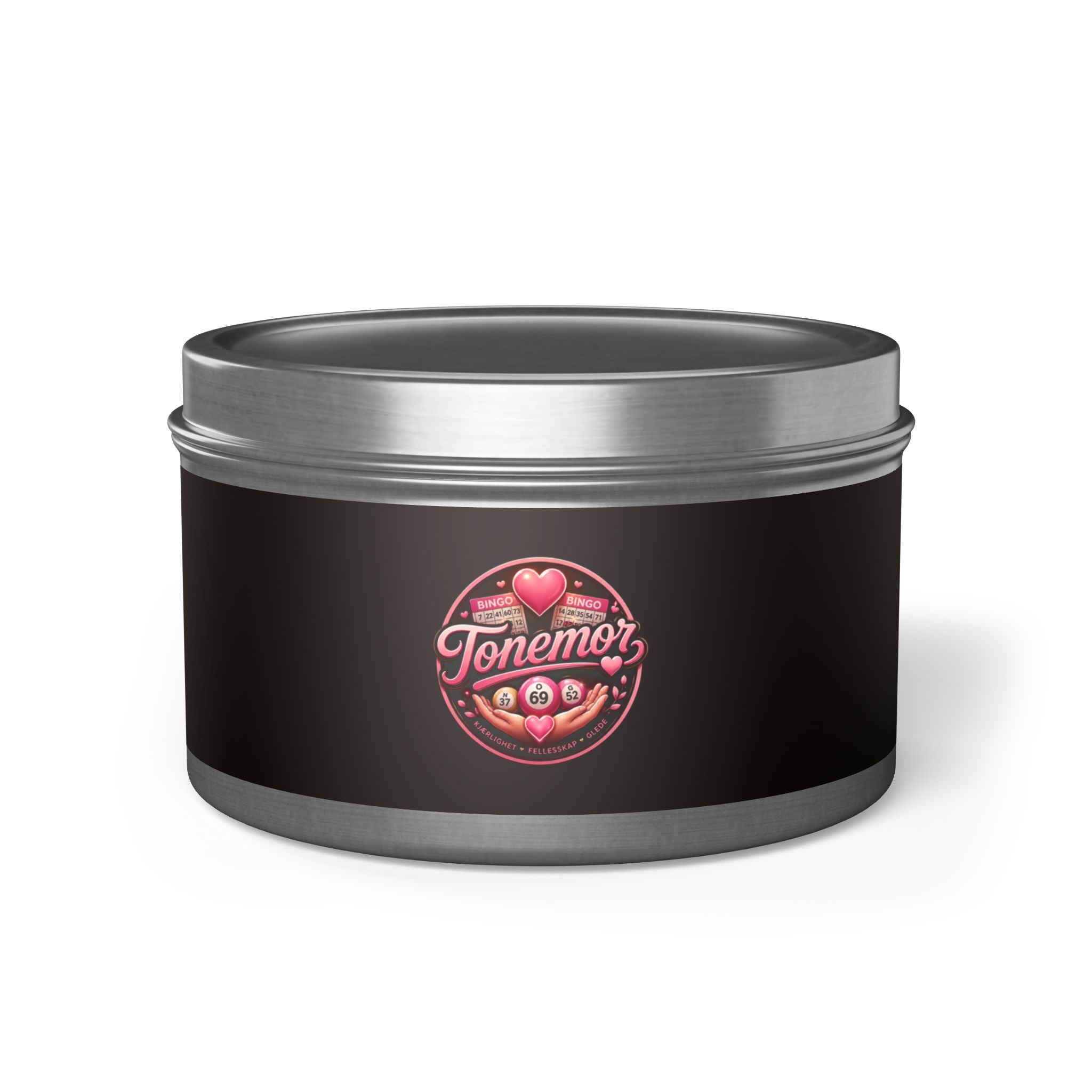 Black Tin Candle — Tonemo’s Romantic Rose Scented Travel Candle