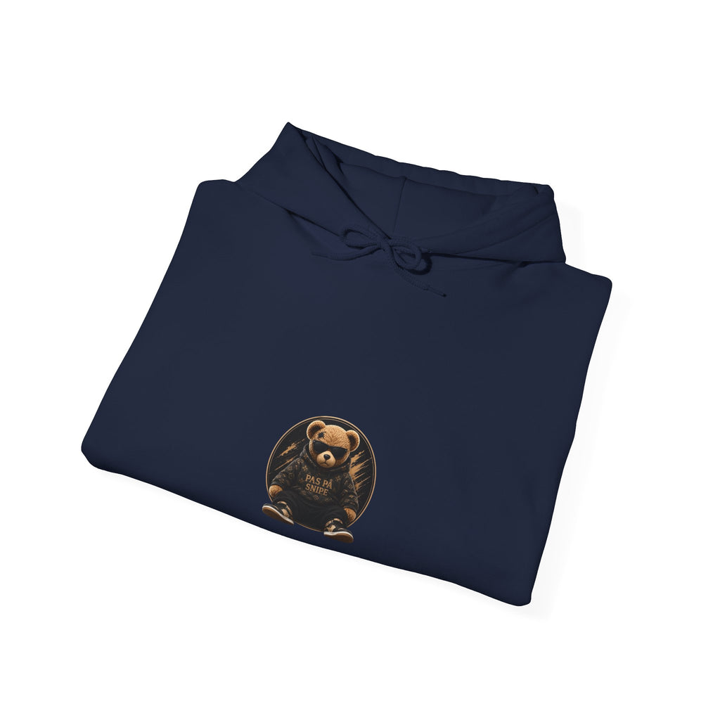 Bear Graphic Hoodie — 'Pas de Swipe' Cute Round Bear Pullover
