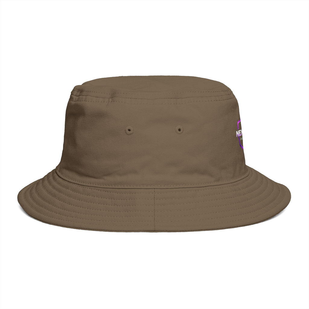 Next Level Creation Agency Brown Bucket Hat — Logo Embroidered Streetwear