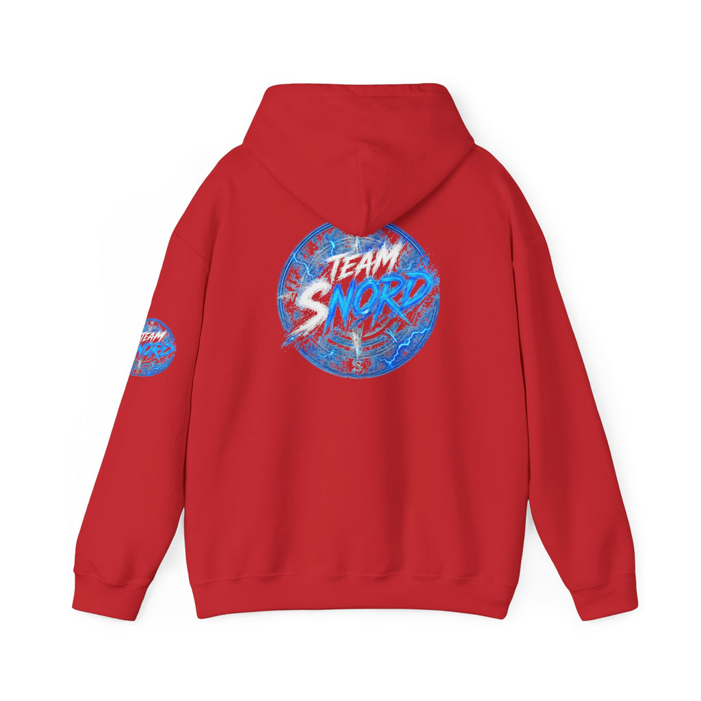 Nord Globe Hoodie — Blue Vintage Graphic Hooded Sweatshirt