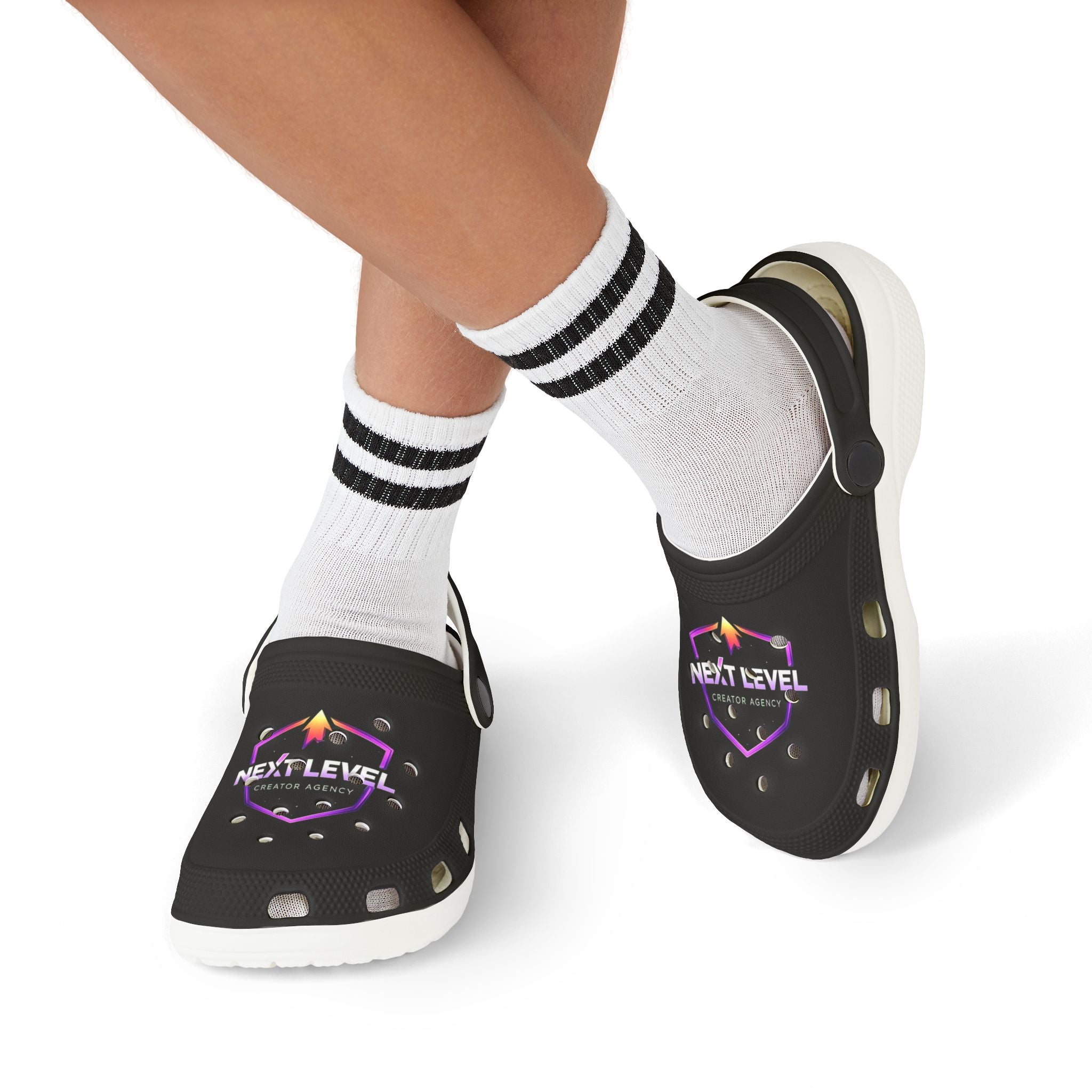 Kid's 'Next Level' Neon Shield Foam Clogs — Lightweight Slip‑On Sandals