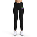 Heart Fox Graphic Leggings — Women’s Black High-Waist Yoga & Casual Activewear