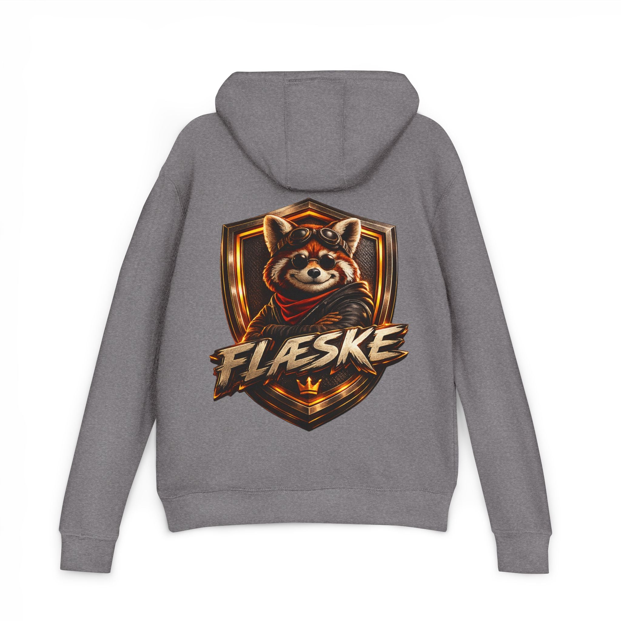 Raccoon Crest Hoodie — "Flæske" Gamer Logo Pullover