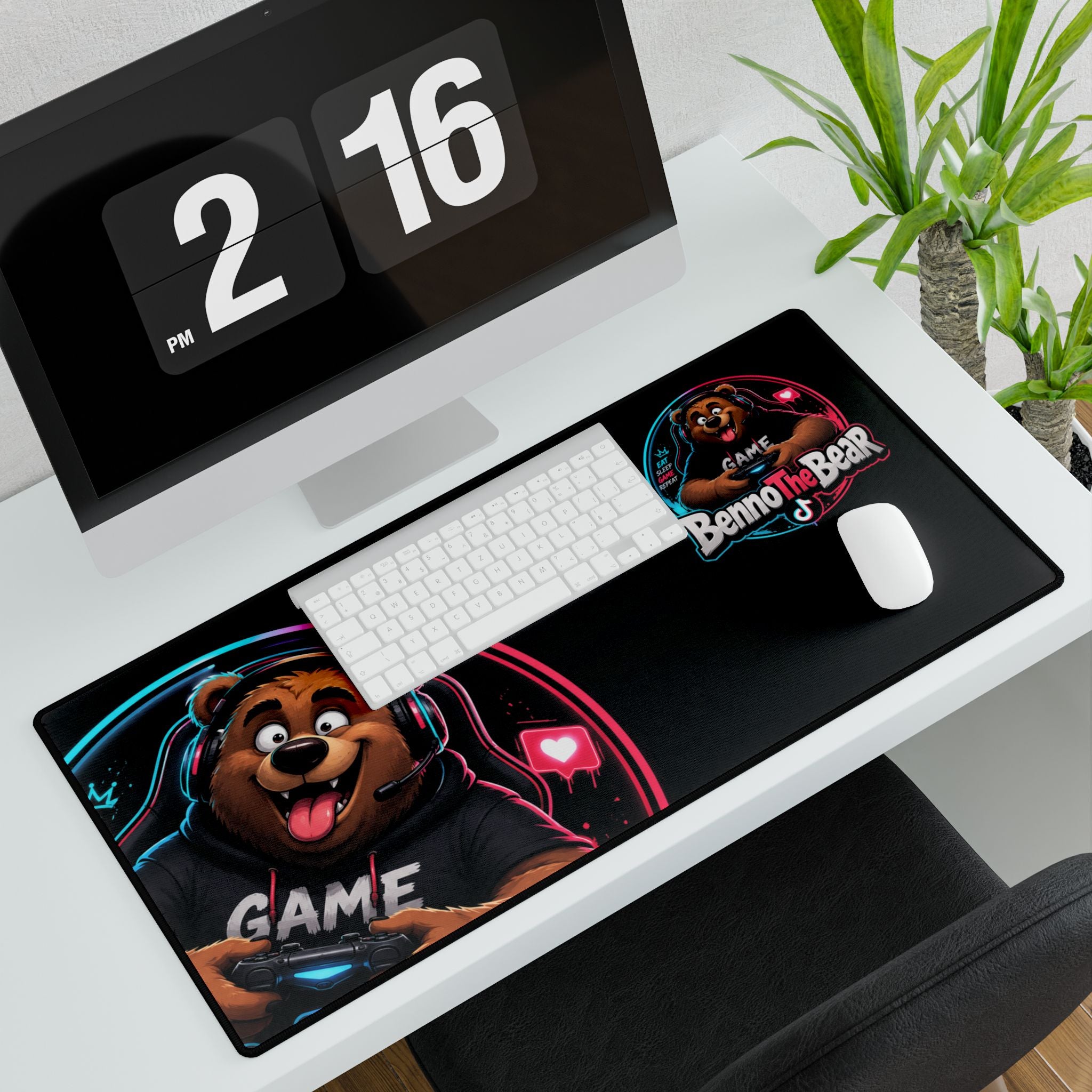 Gaming Bear Desk Mat — BennoTheBear Extended Mouse Pad