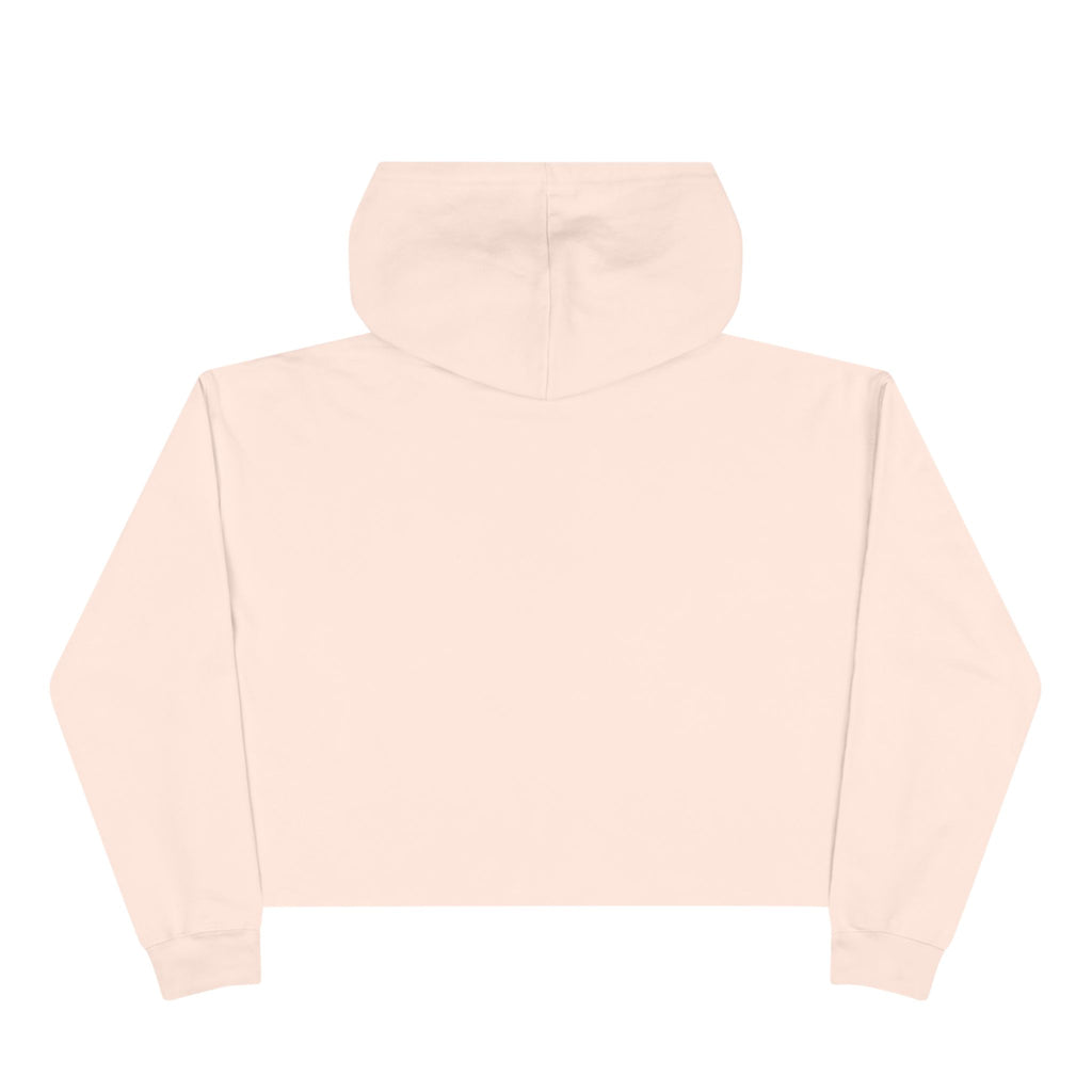 Tonemor Heart Badge Crop Hoodie — Retro Valentine Graphic Crop Hoodie