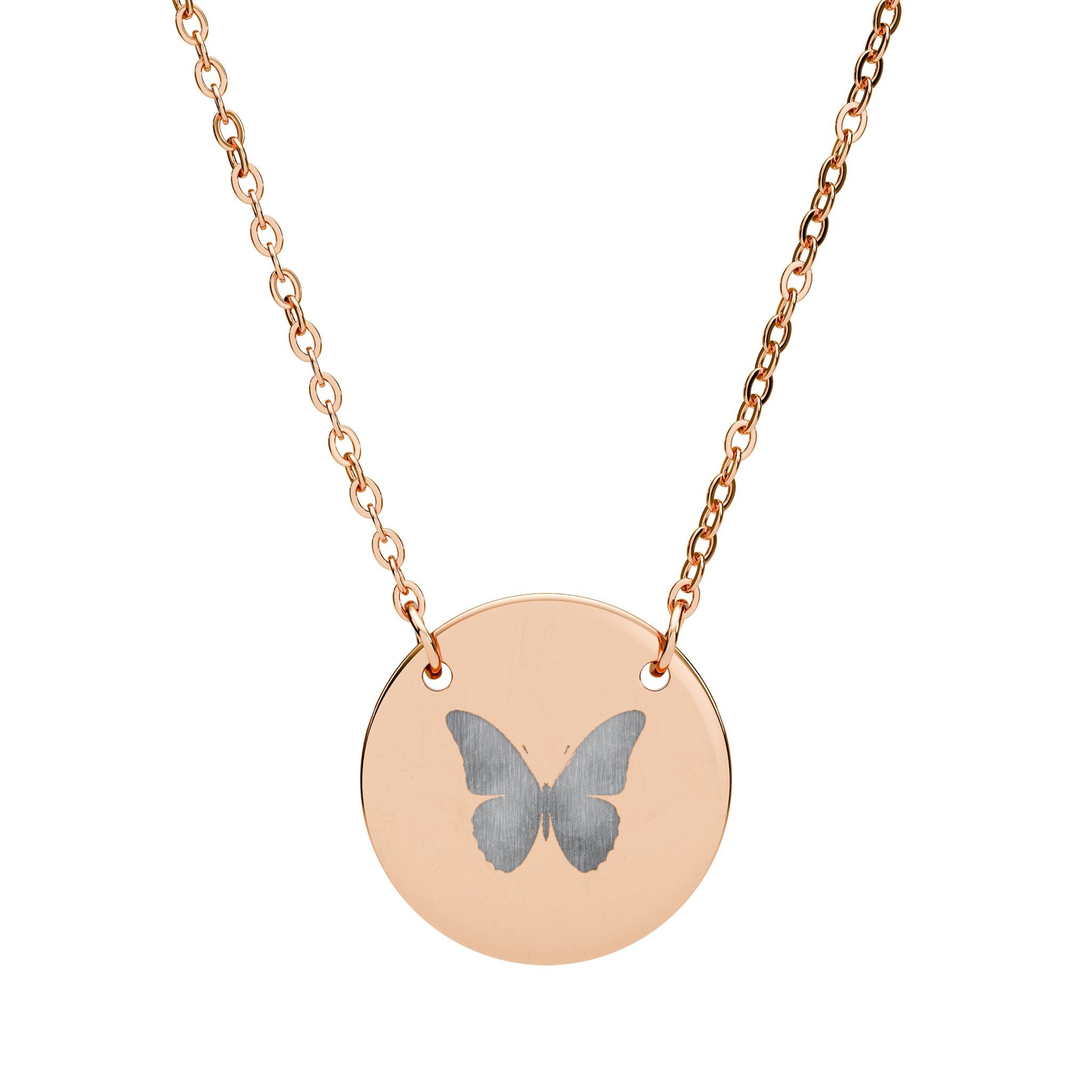 Engraved Circle Necklace — Personalized Fingerprint Pendant