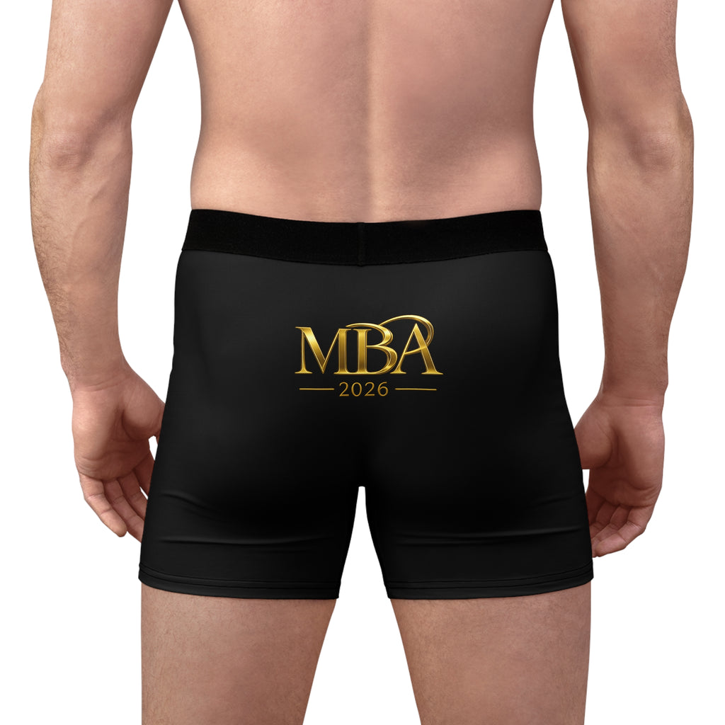 MBA 2026 Men's Boxer Briefs — Gold Logo AOP Performance Underwear