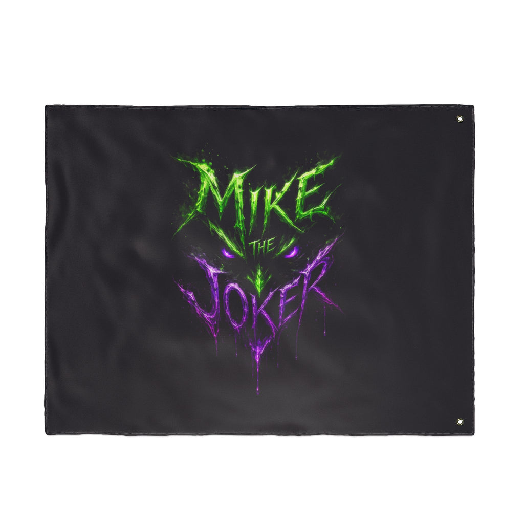 Double-Sided Flag – "Mike the Joker" Neon Horror Design