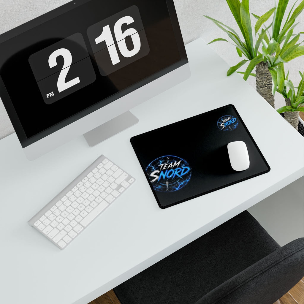 Team Snord Gaming Desk Mat — Large Mousepad with Blue Lightning Logo