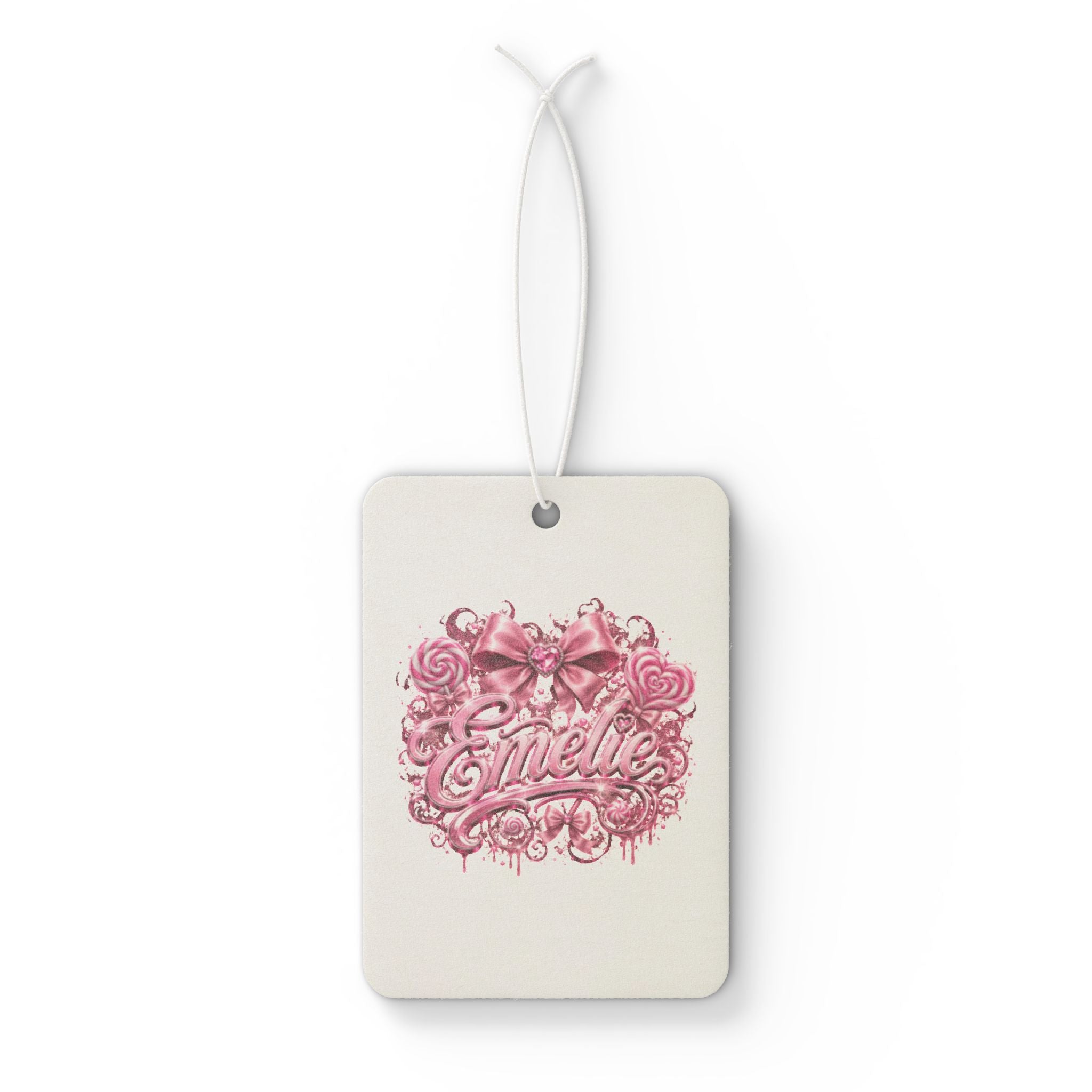 Pink Floral 'Sweets' Car Air Freshener — Sweet Candy Scented Ornament