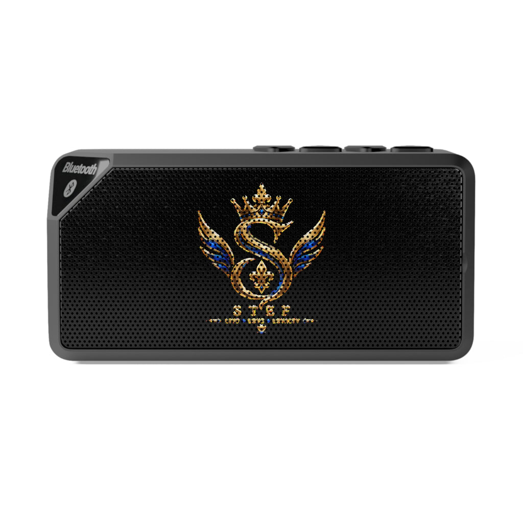 Bluetooth Speaker — Gold Crown Emblem Portable Wireless Speaker