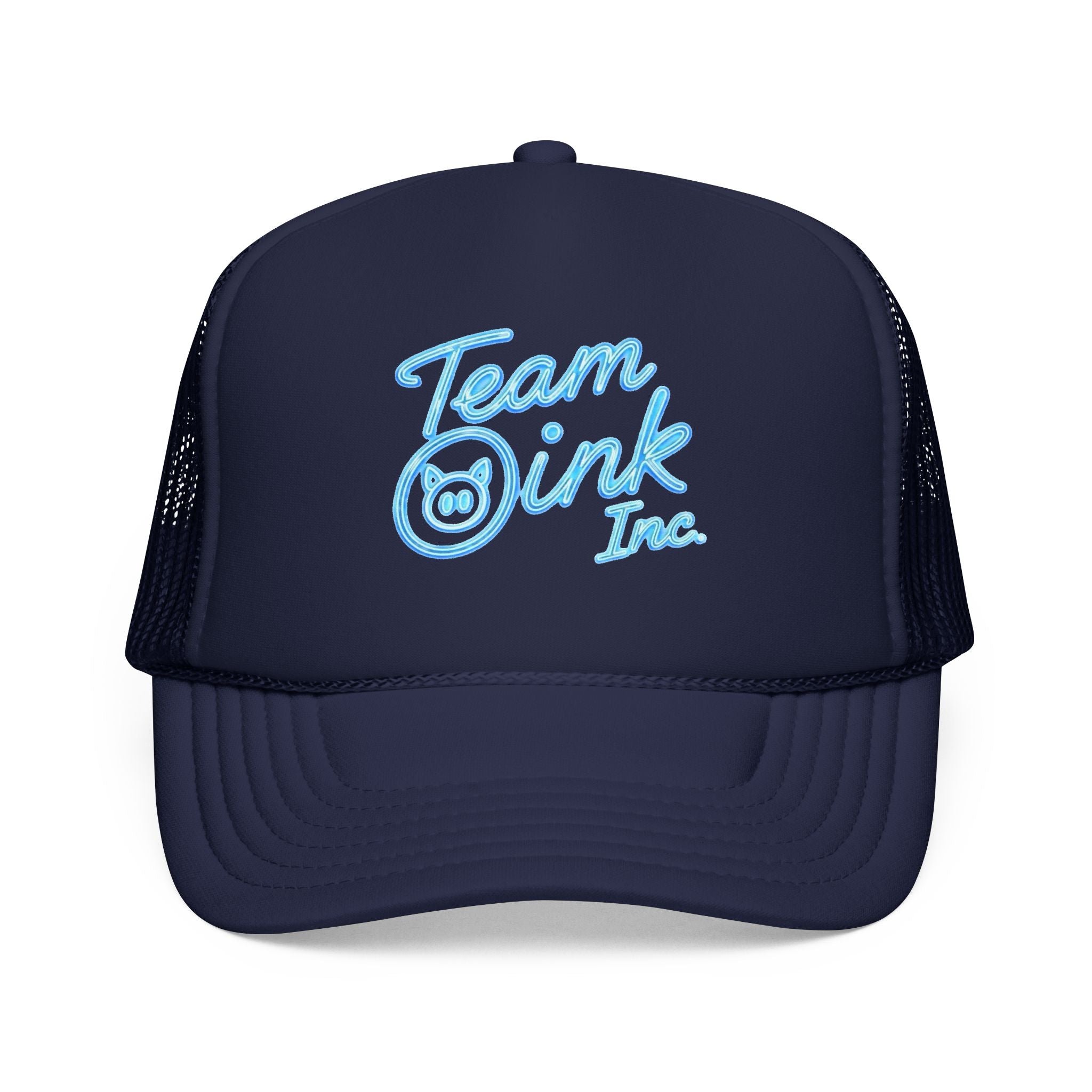 Team Oink Inc. Trucker Hat — Retro Embroidered Foam Cap
