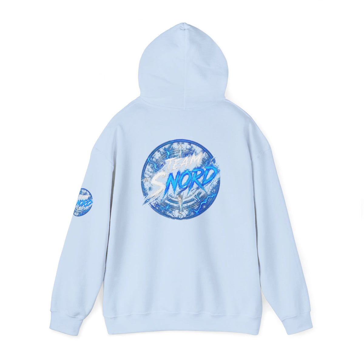 Nord Globe Hoodie — Blue Vintage Graphic Hooded Sweatshirt
