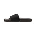 Men's Personalized Name Slides — Black Strap Sandals with Neon Green "Mike" Design