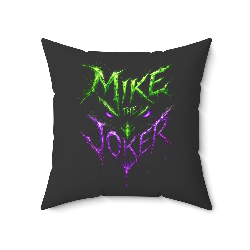 Mike the Joker Neon Graphic Pillow - Spun Polyester Decorative Cushion