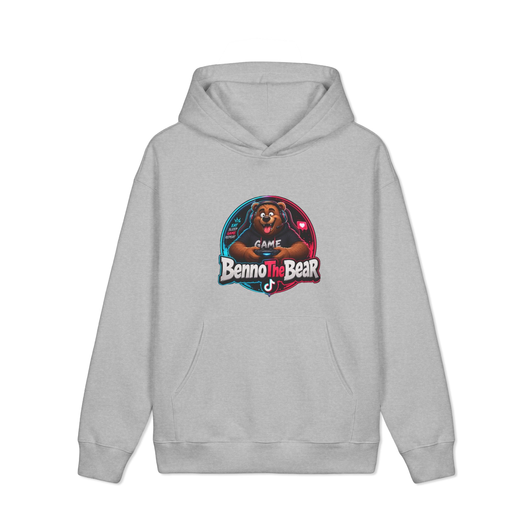 Benno the Bear Gaming Hoodie — Retro Arcade Gamer Pullover