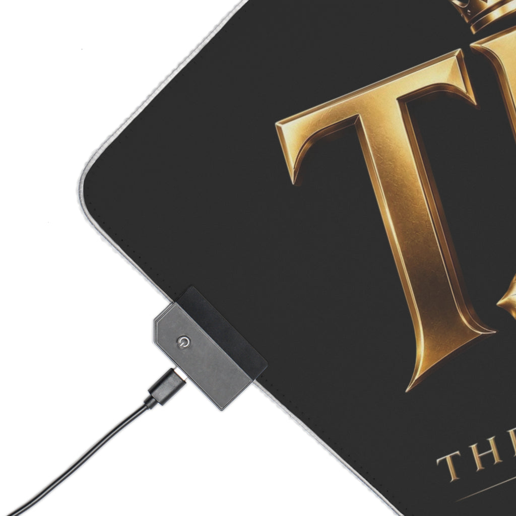 LED Gaming Mouse Pad — TNF The Naji Family Gold Crest RGB Desk Mat