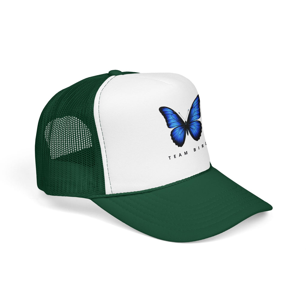 Blue Butterfly Trucker Hat — Vibrant Monarch-Inspired Foam Cap