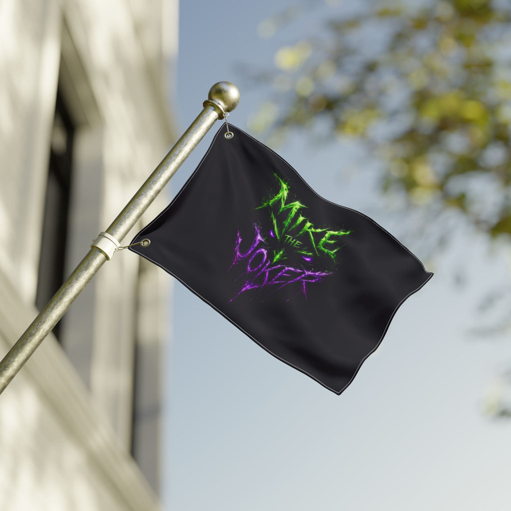 Double-Sided Flag – "Mike the Joker" Neon Horror Design