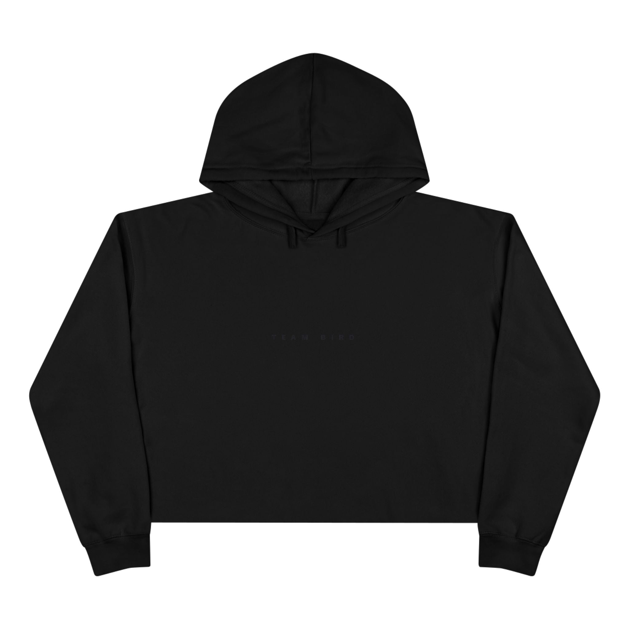 Butterfly Crop Hoodie — Minimal Blue Butterfly Graphic Crop Sweatshirt