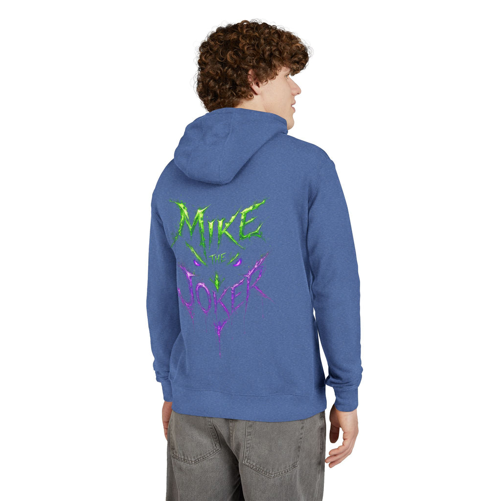 Joker Graphic Hoodie — "Mike the Joker" Neon Green & Purple Streetwear