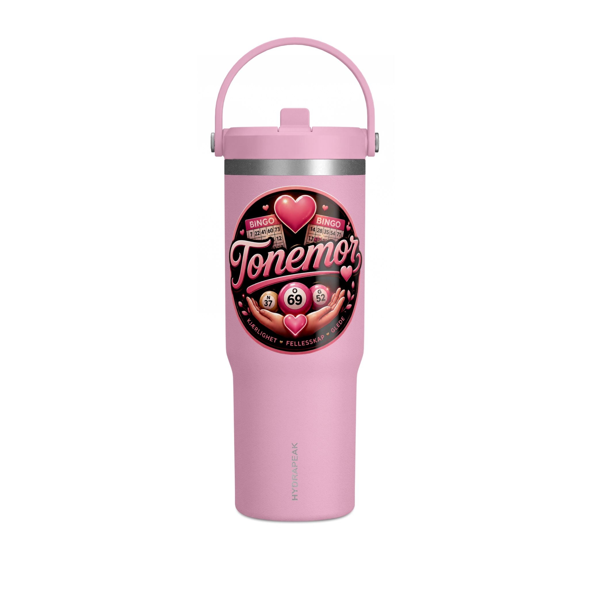 Nomad 32oz Tumbler — Pink Retro Tonemor Heart Logo Travel Mug