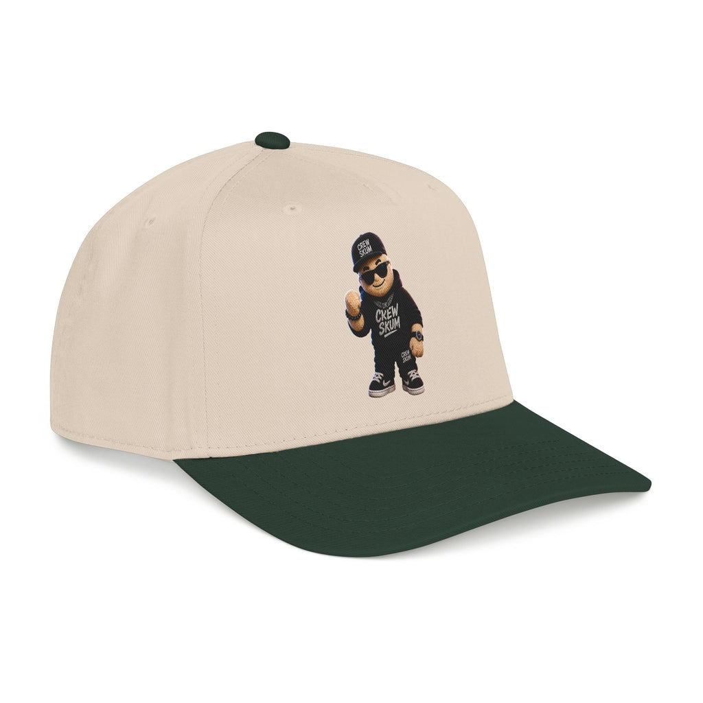 Emo Bear Streetwear Baseball Cap — 'Crew Strong' Embroidered Dad Hat