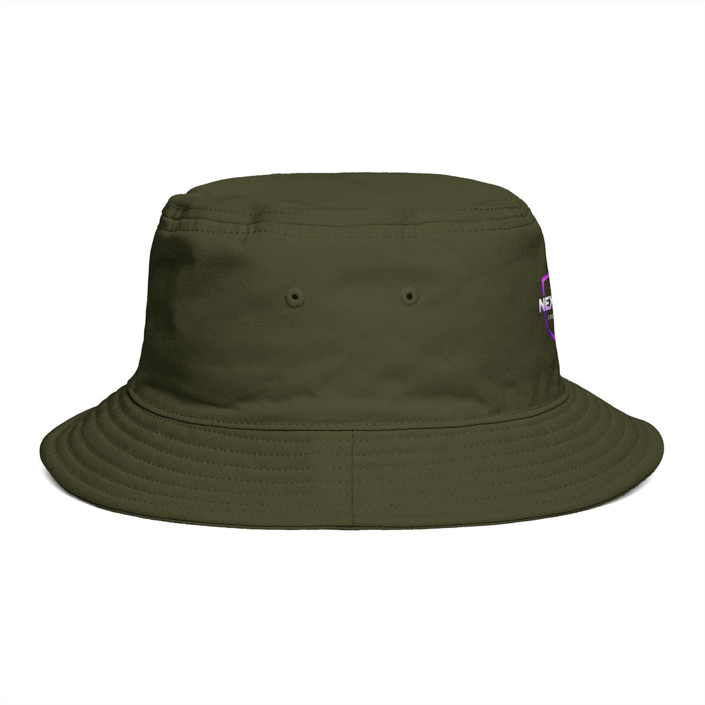 Next Level Creation Agency Brown Bucket Hat — Logo Embroidered Streetwear
