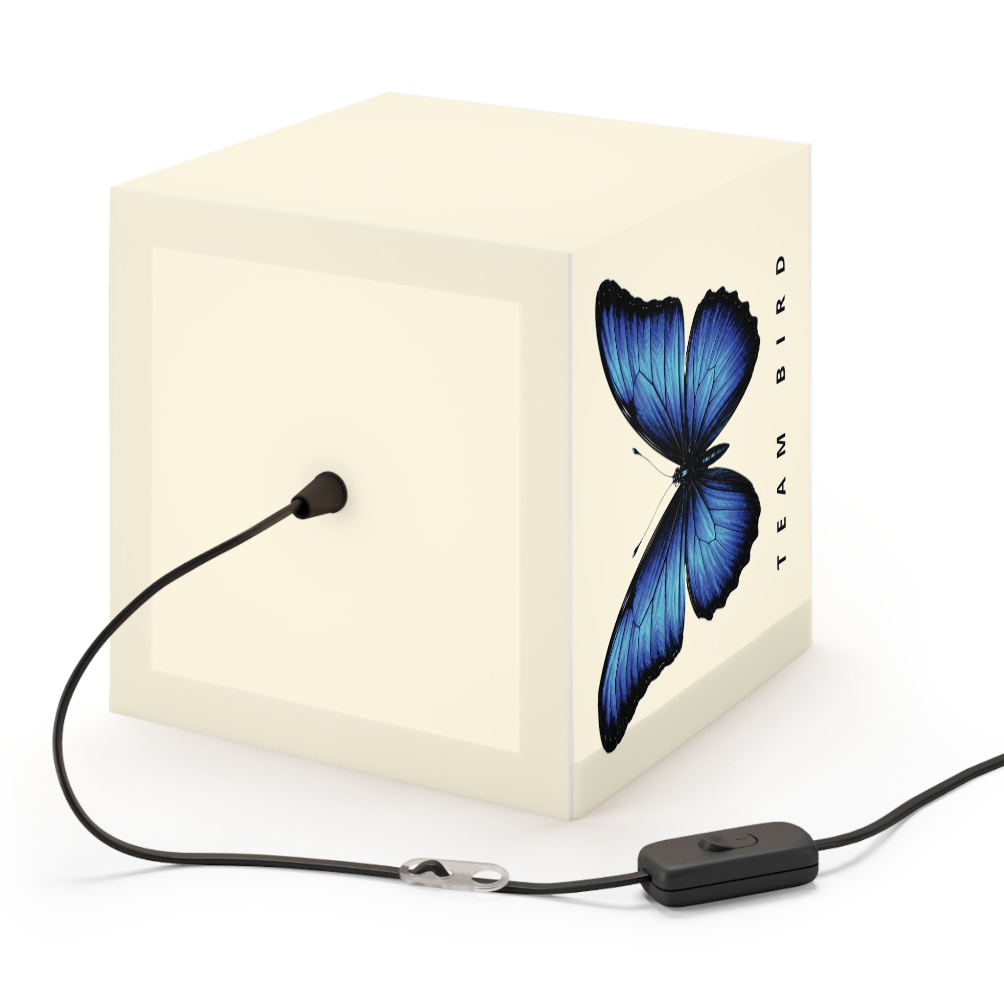 Butterfly Cube Lamp — Blue Butterfly Light Cube ("TEAM BIRD")