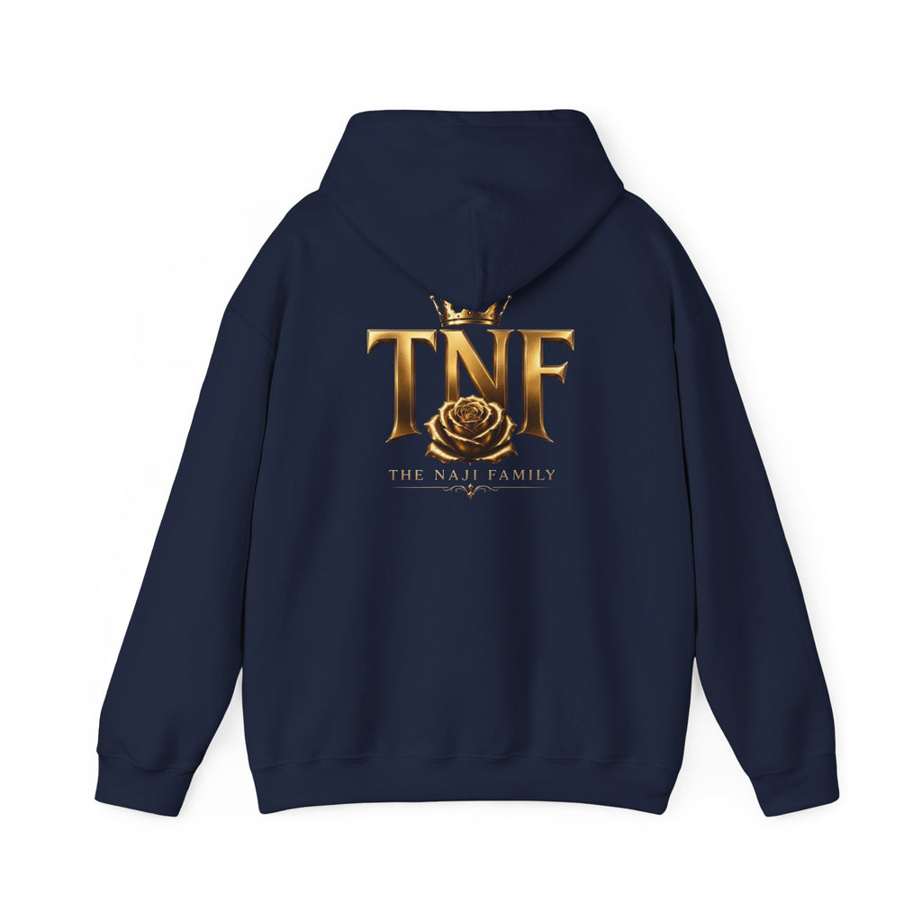 TNF Gold Rose Hoodie — Elegant Crown Logo Pullover