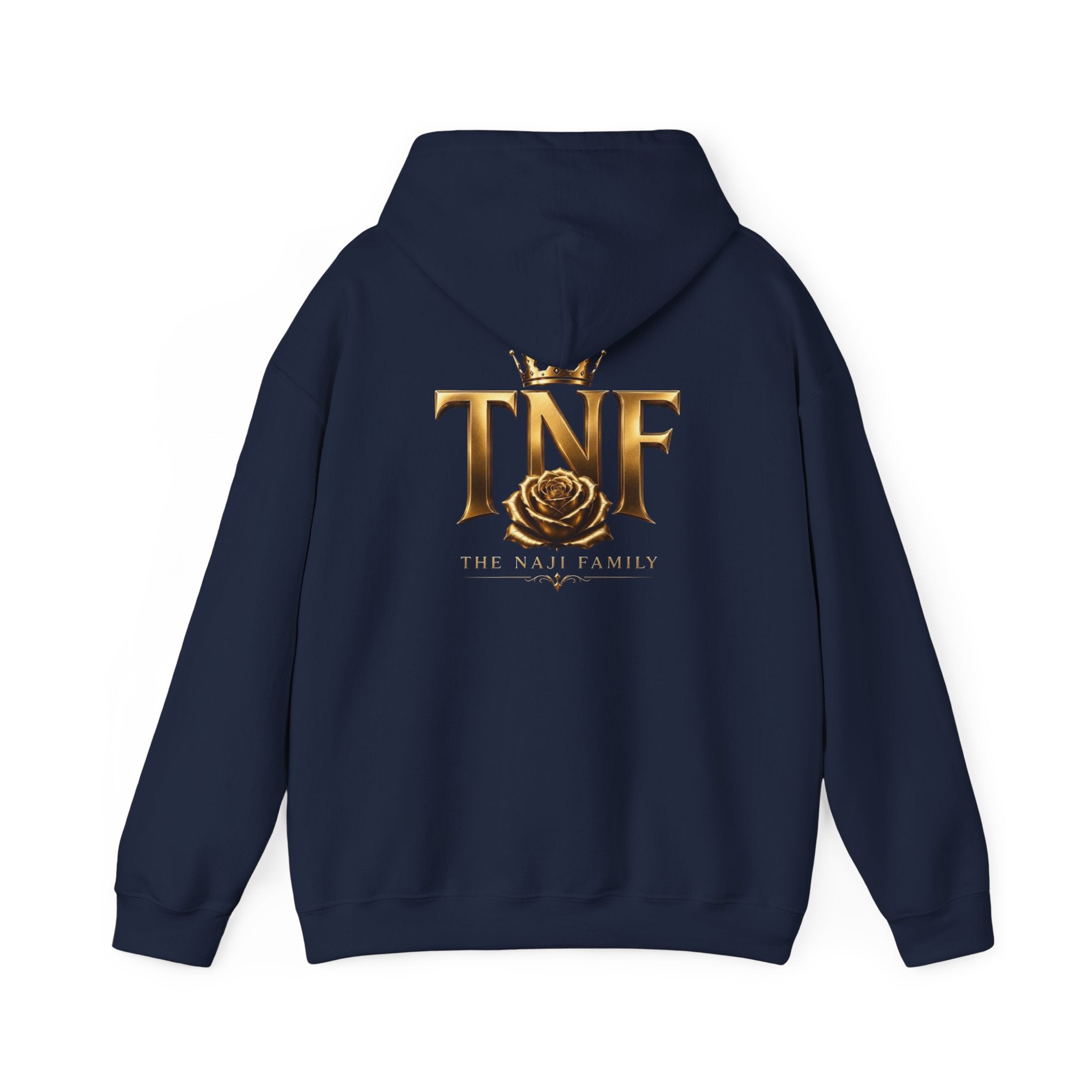 TNF Gold Rose Hoodie — Elegant Crown Logo Pullover