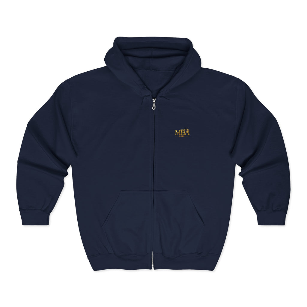 MBA 2026 Gold Logo Zip Hoodie