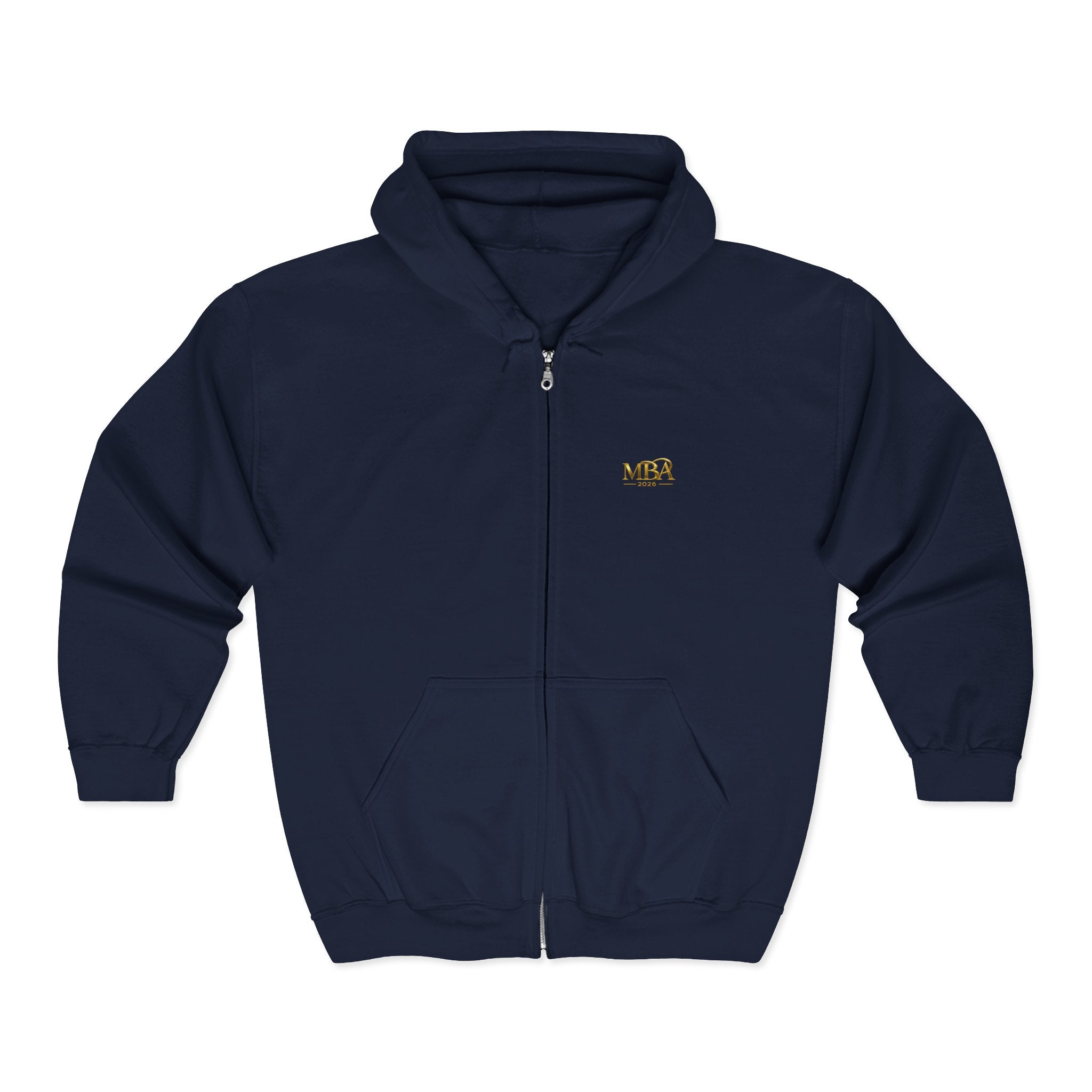 MBA 2026 Gold Logo Zip Hoodie