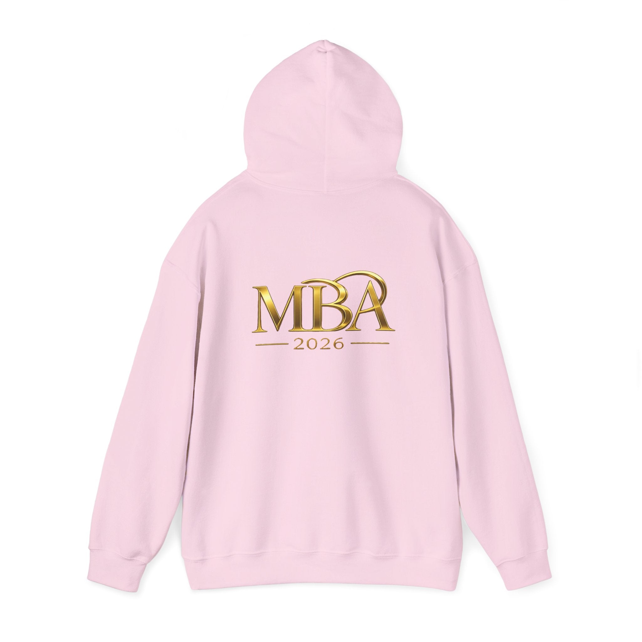 MBA 2026 Gold Logo Hoodie — Graduation/Alumni Commemorative Sweatshirt