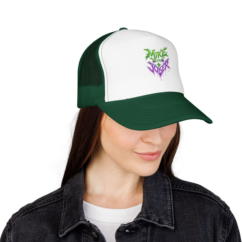 Trucker Hat with Neon Grunge Heart Logo