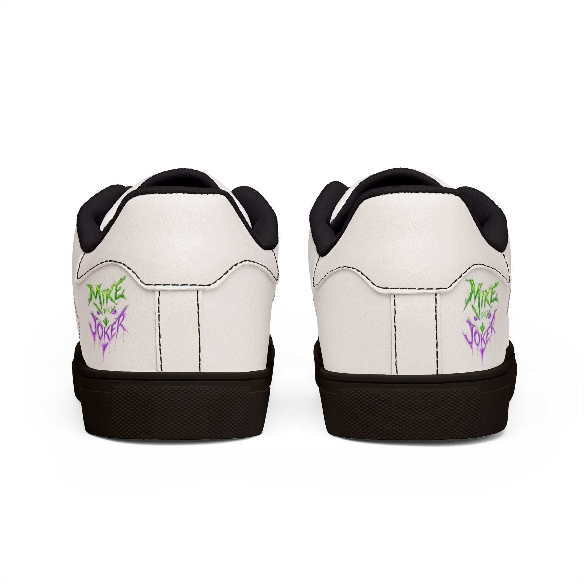 White Leather Low-Top Sneakers — Minimal Casual Men's Shoes