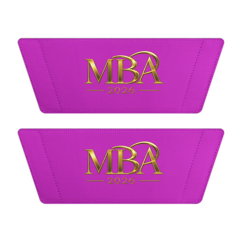 Slide Sandals — Purple 'MBA 2026' Removable‑Strap Pool Slides for Men