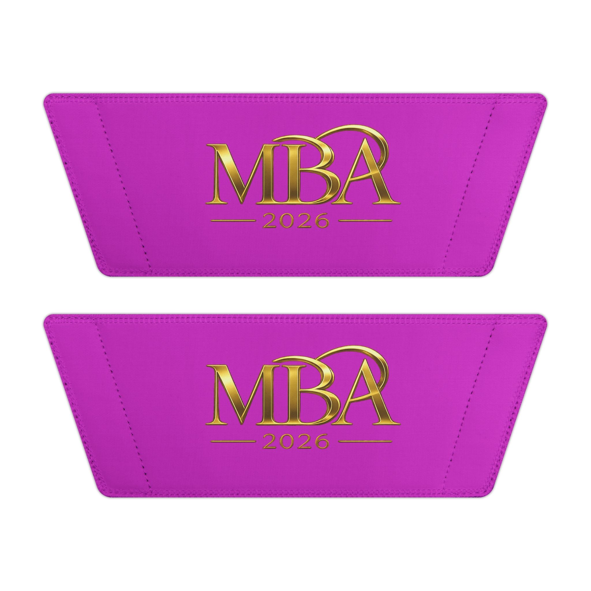 Slide Sandals — Purple 'MBA 2026' Removable‑Strap Pool Slides for Men