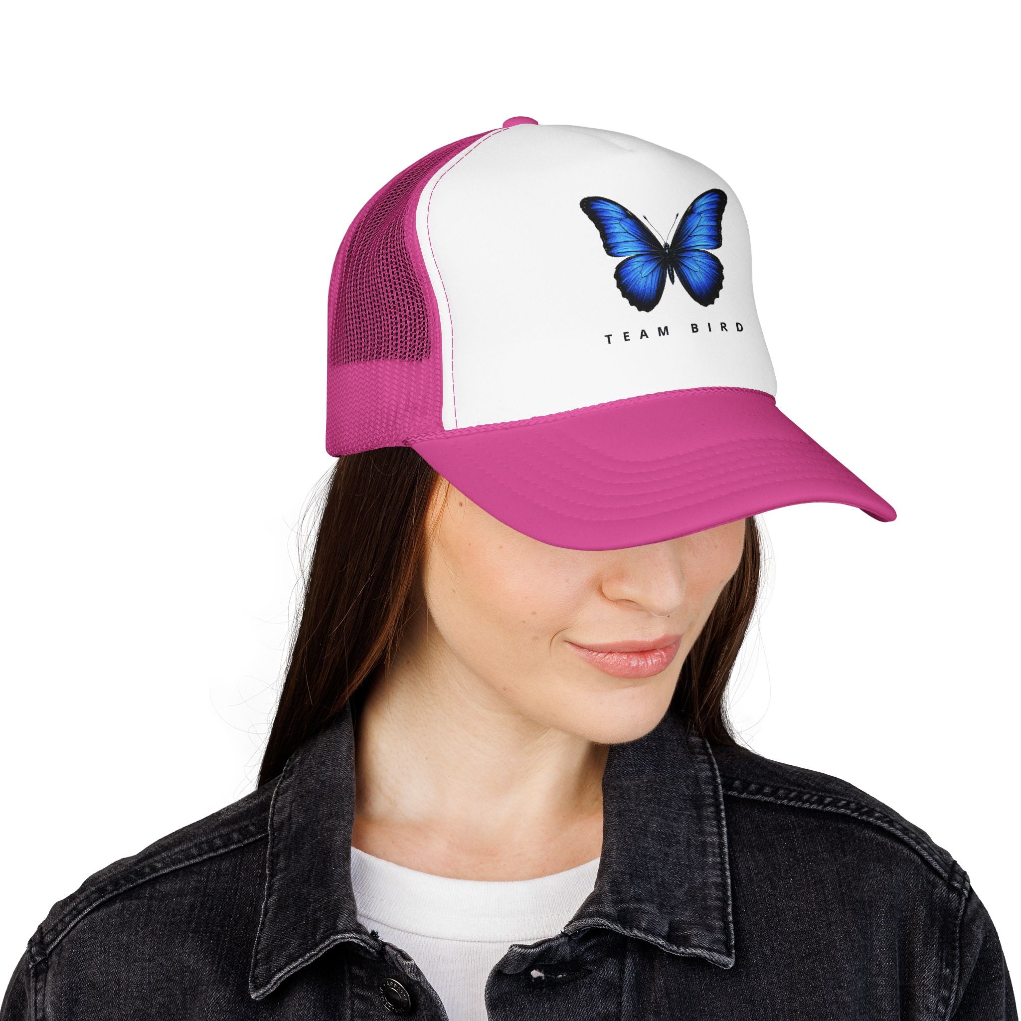 Blue Butterfly Trucker Hat — Vibrant Monarch-Inspired Foam Cap