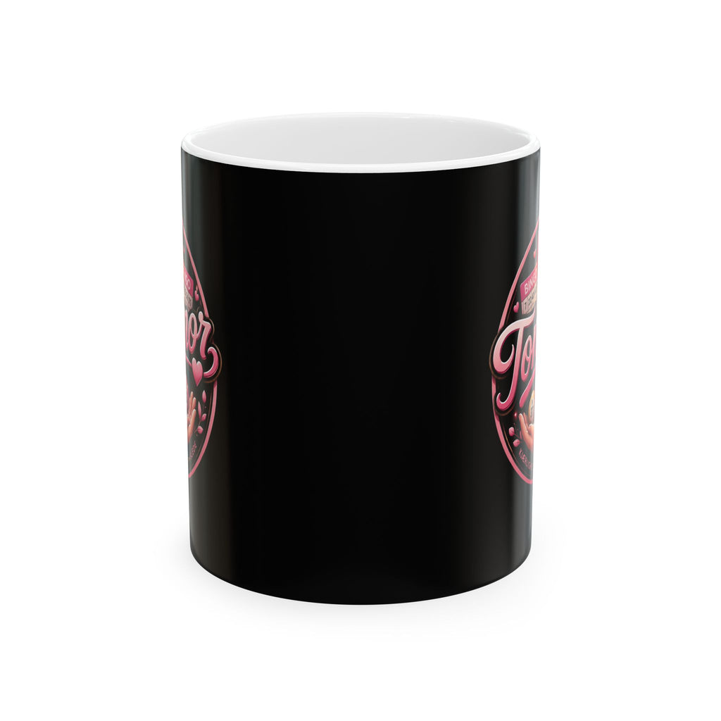 Bingo Tonemor Ceramic Mug — Pink Heart Bingo Lover Gift (11oz/15oz)